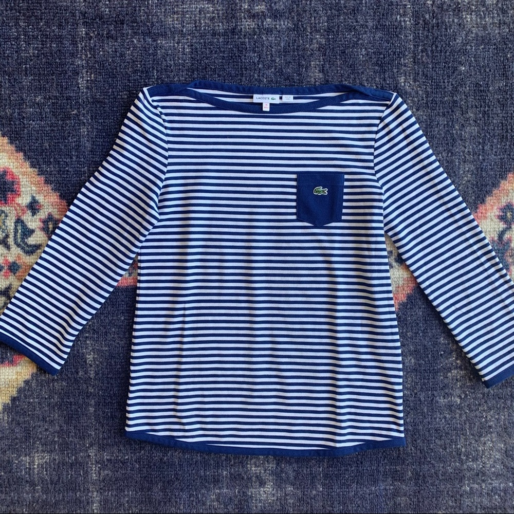 Lacoste Stripe T-shirt 16yrs or Adult XS